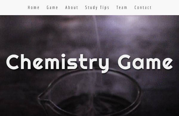 Chemistry Learning Game Template in Bootstrap